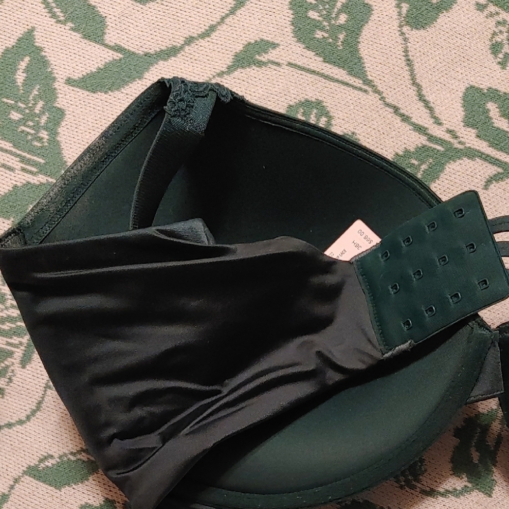 Soma Lace Overlay Push-Up Bra - Dark Green - Picture 7 of 10